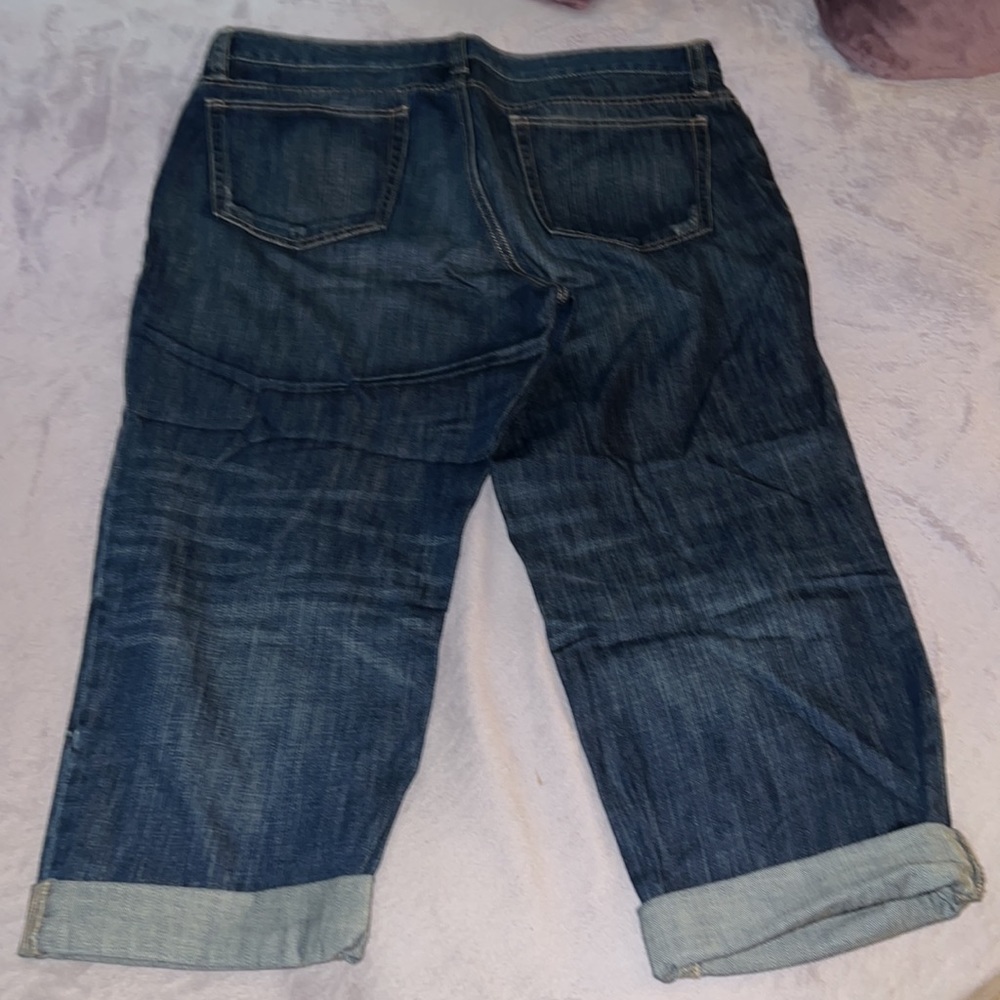 EUC Eddie Bauer Boyfriend Relaxed Jeans Dark Wash Size 14 - Picture 5 of 9